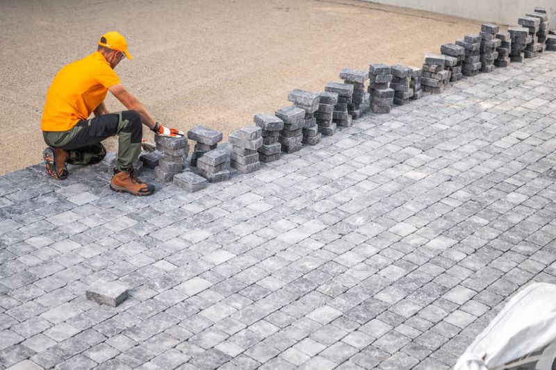Paver Patio Construction Site
